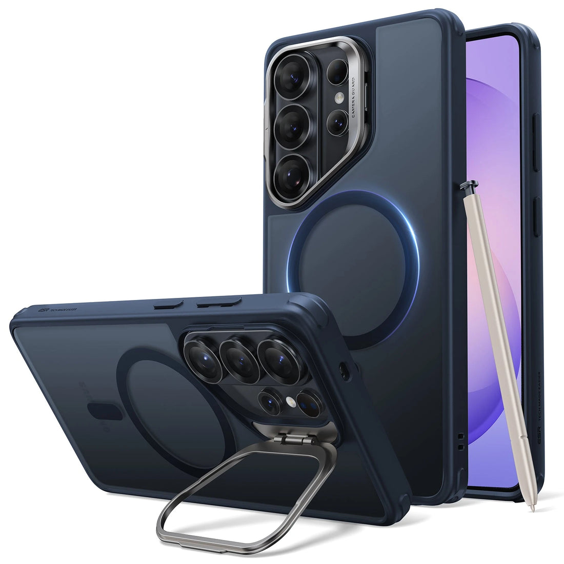 Samsung Galaxy S26 Ultra Classic Hybrid Magsafe Case with Stand Frosted Blue