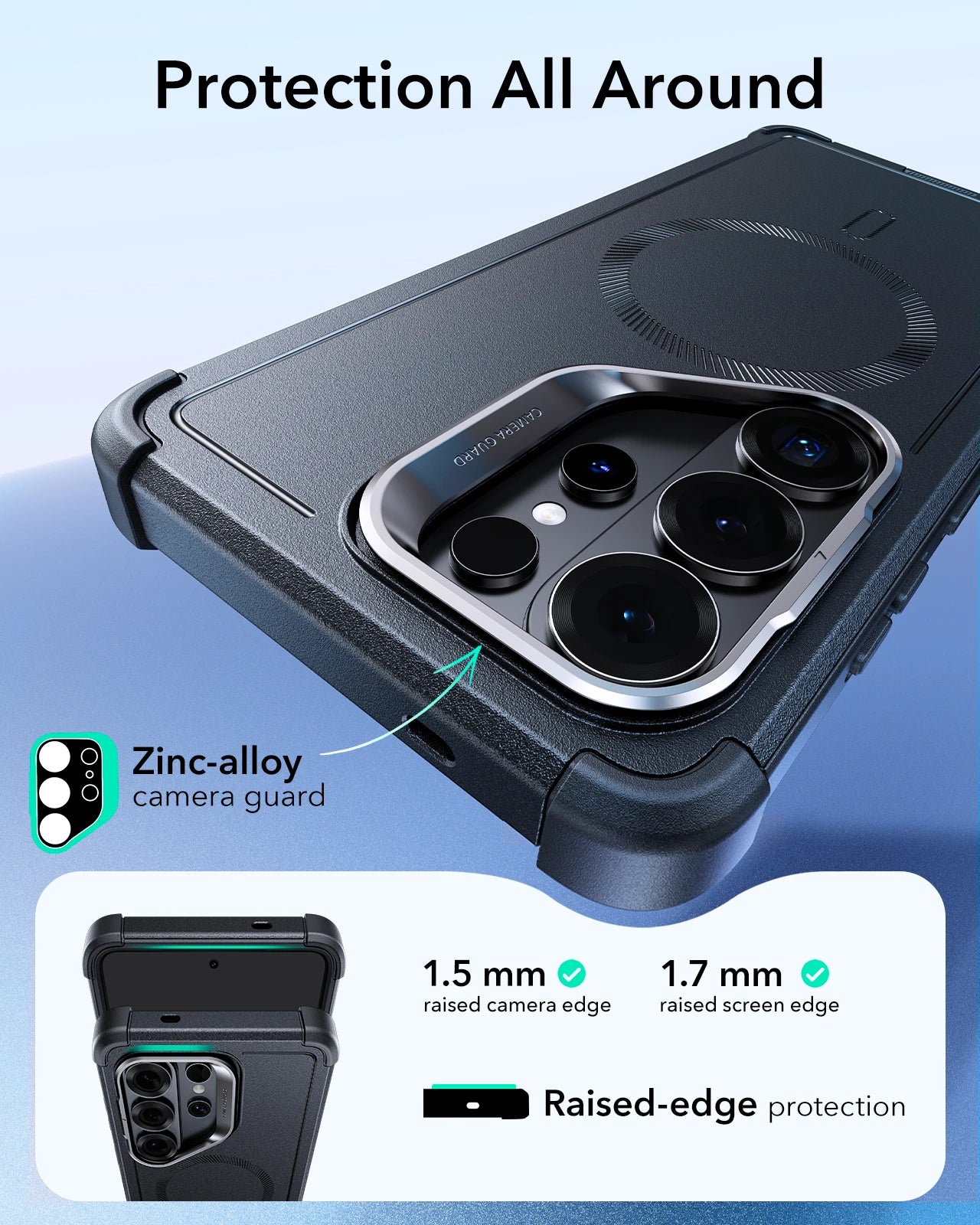 ESR Samsung Galaxy S26 Ultra Cyber Tough Magsafe Case with Stand Black Protection All Around