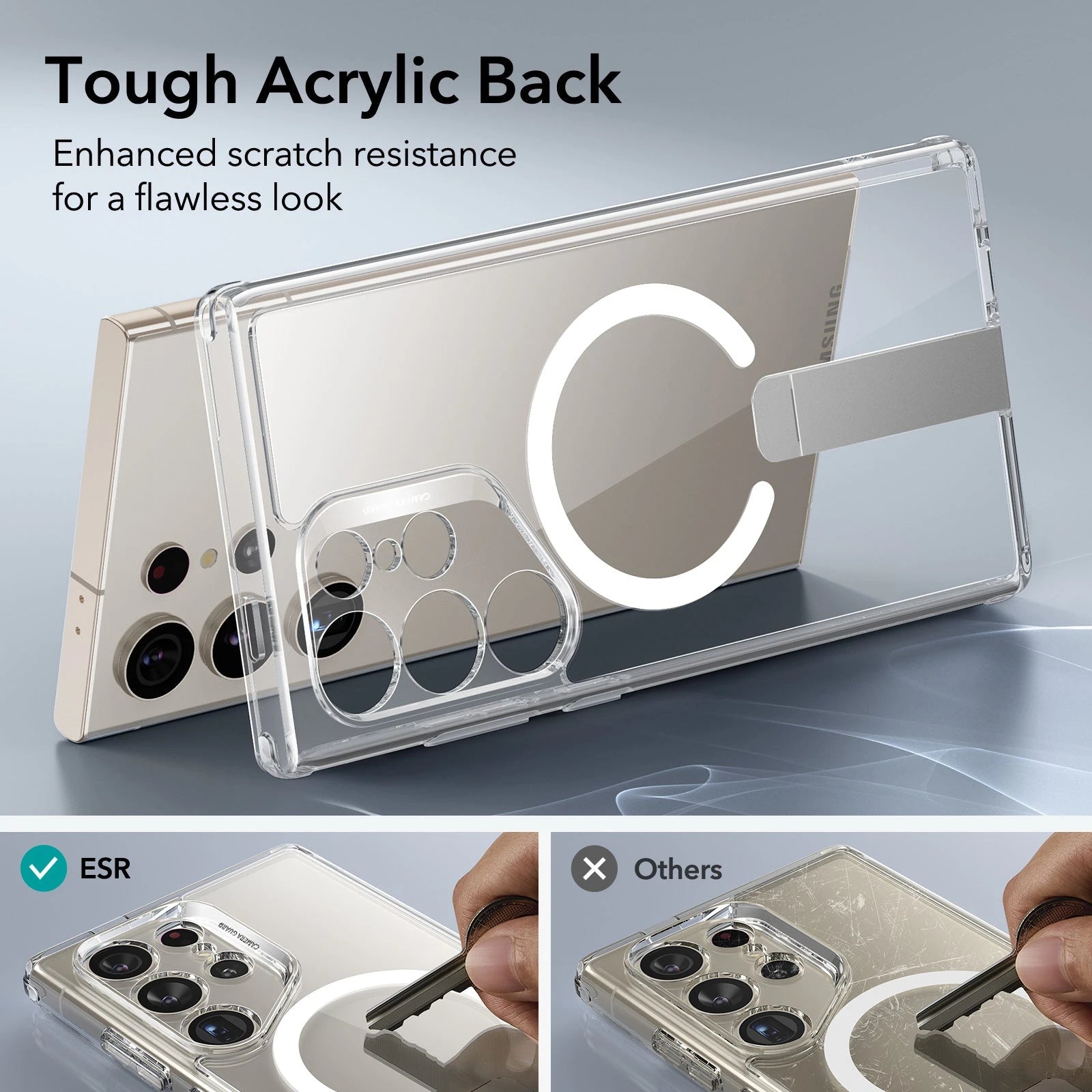 Galaxy S24 Ultra Boost Flickstand Case (HaloLock) - Clear ESR ESR