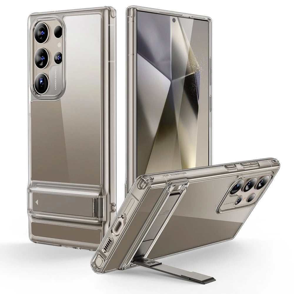 Galaxy S24 Ultra Boost Kickstand Case - Clear Grey - ESR 