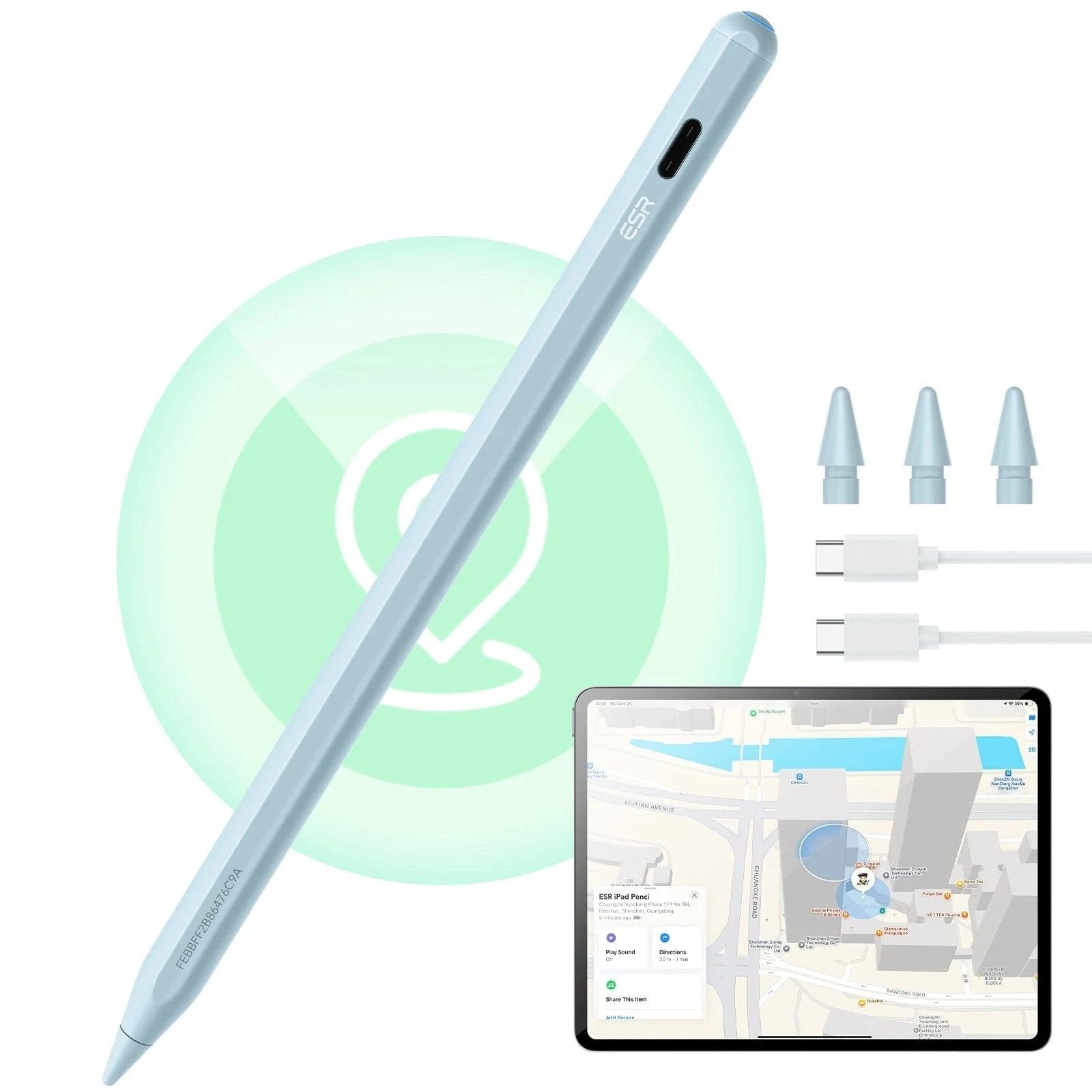 Geo Digital Pencil with Built-in Find My - Blue ESR ESR