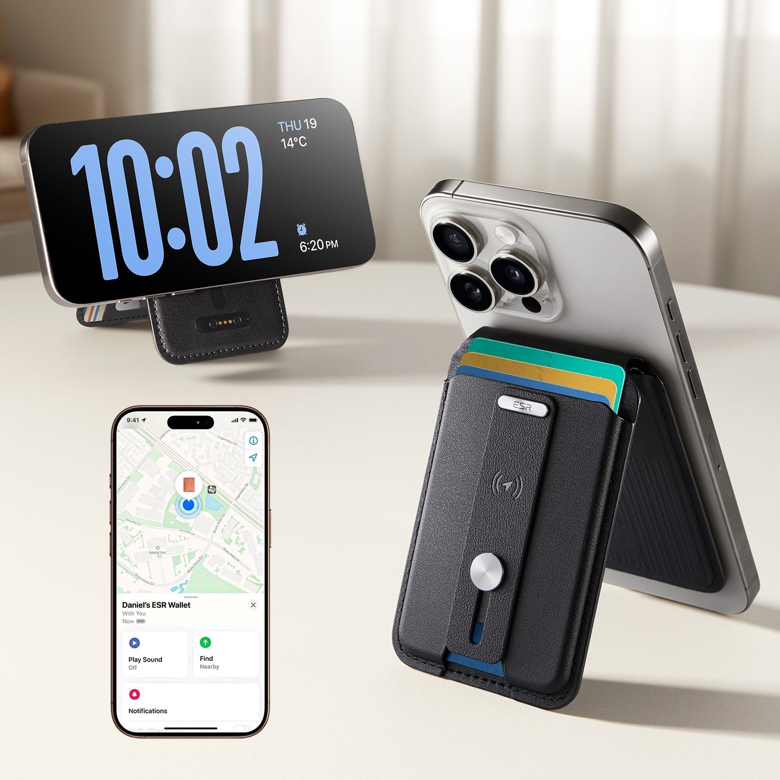 Geo Magnetic Wallet Stand (Grip)