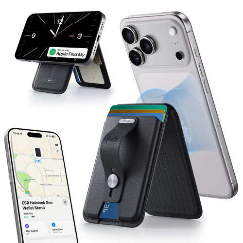 Geo Magnet-Wallet-Ständer (Grip) - Midnight Black