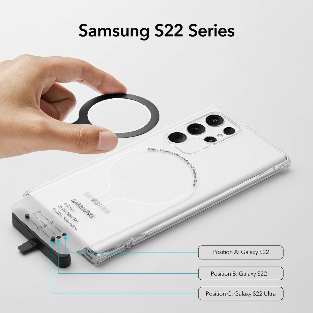 Universal White MagSafe Ring 360 | ESR HaloLock™