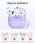 ESR AirPods 4 case with FlickLock magnetic lid in light purple