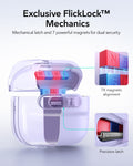 ESR AirPods 4 case with shock-absorbing polymer and polycarbonate protection