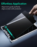 Tempered glass iPad screen protector with oleophobic coating