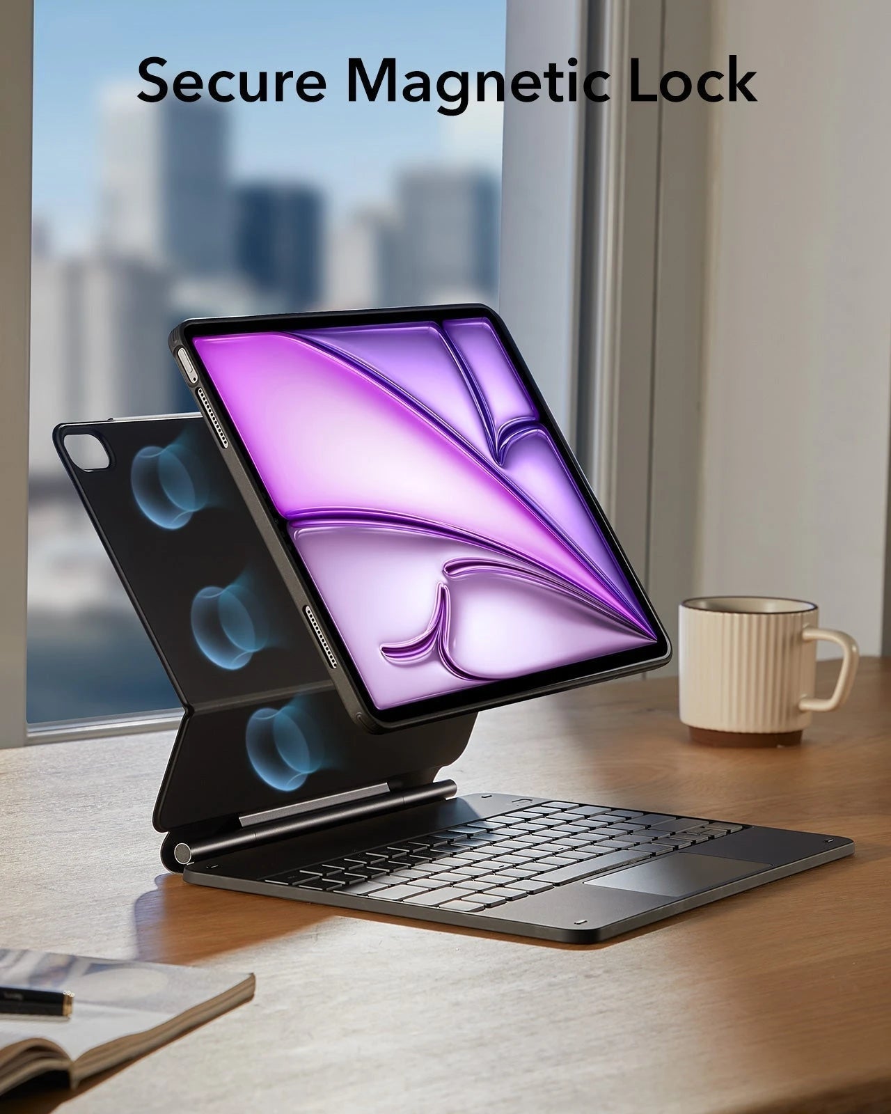 iPad Air 13“ (2025) Rebound Magnetische Tastatur Hülle 360 Pencil Bündel-DE Layout-Weiß ESR ESR