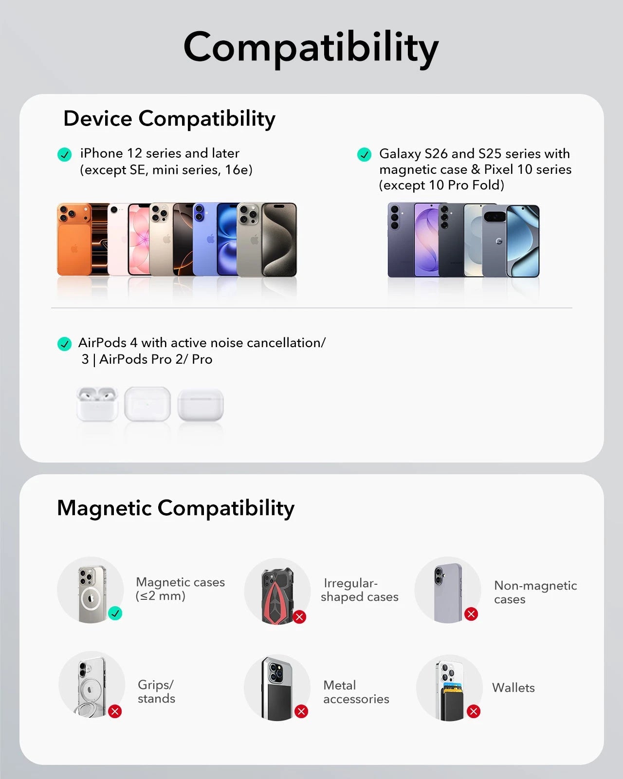 Magnetic Charging Pad (15W, Kickstand) - Black