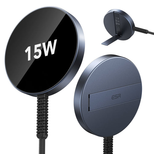 Magnetic Charging Pad (15W, Kickstand) - Dark Blue