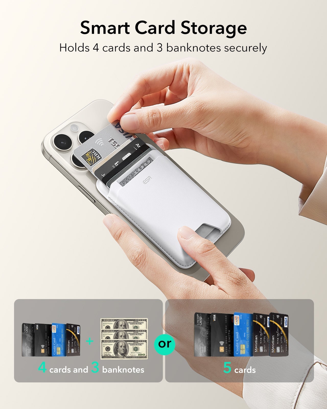 Magnetic Wallet Boost (HaloLock) - White ESR ESR