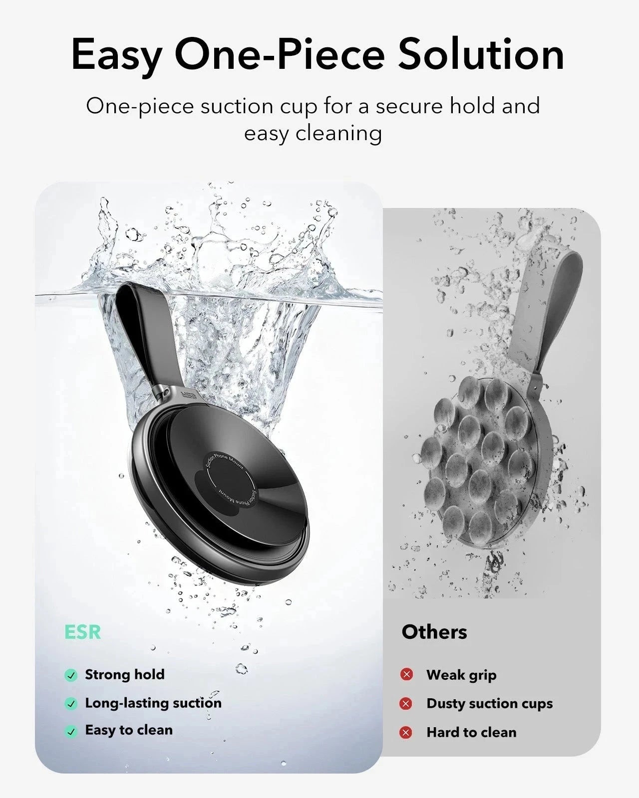 ESR HaloLock Suction Phone Mount (Ring Stand) - Black ESR ESR