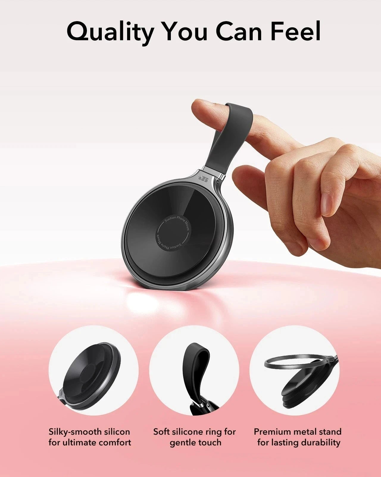 ESR HaloLock Suction Phone Mount (Ring Stand) - Black ESR ESR