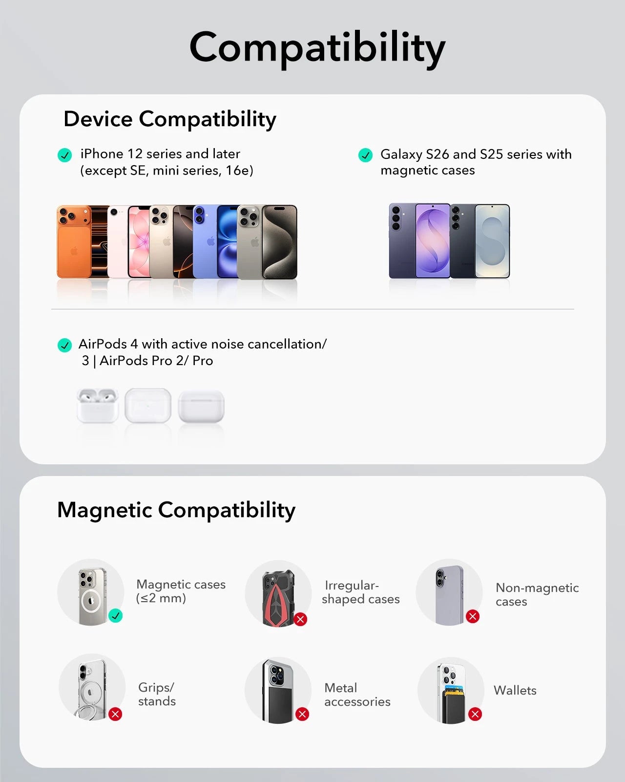 Mini Wireless Charger (HaloLock) - Silver