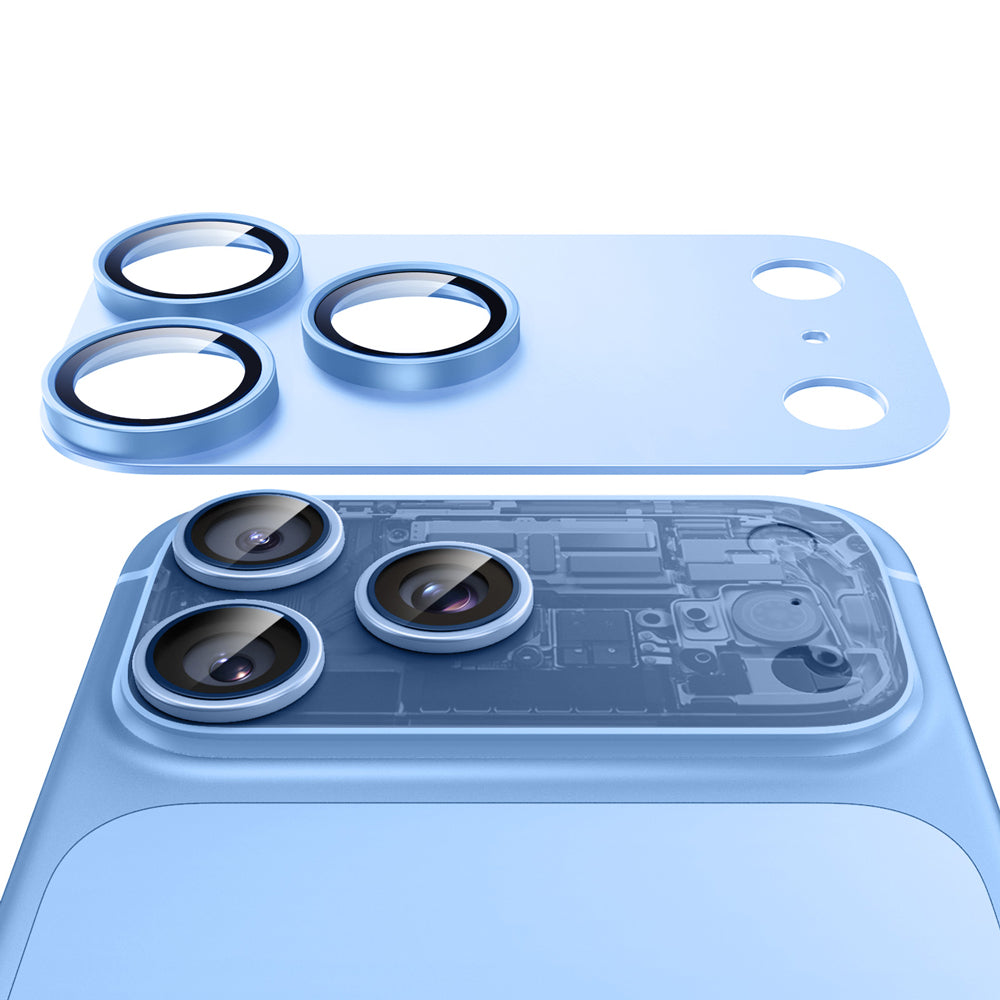 Misty Blue iPhone 18 Pro Corning Glass Camera Lens Protector