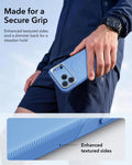 ESR Misty Blue iPhone 18 Pro Tough Phone Case Magsafe with Stand Made for a Secure Grip