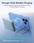 ESR Misty Blue iPhone 18 Pro Tough Phone Case Magsafe with Stand Stronger Hold,Reliable Charging