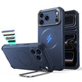 Navy Blue iPhone 18 Pro Tough Phone Case Magsafe with Stand