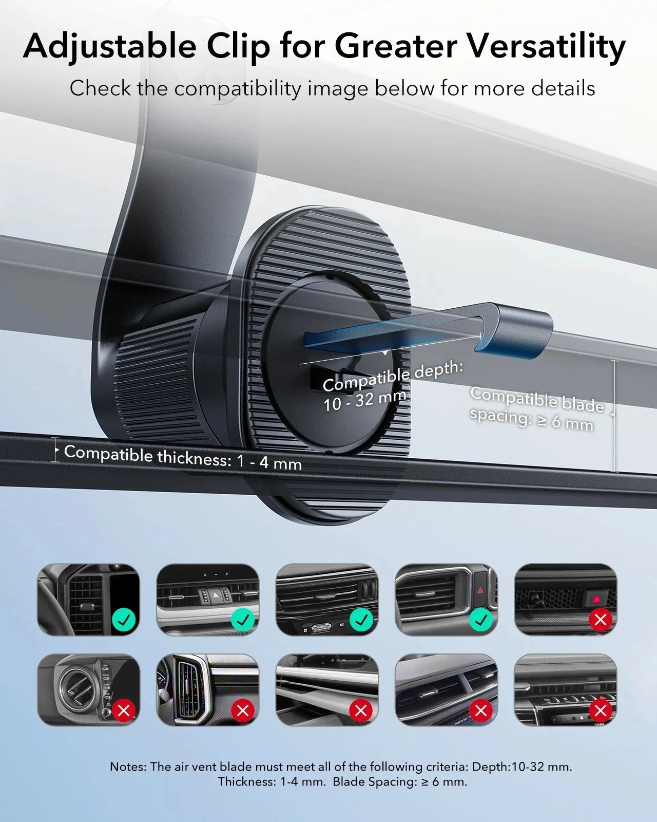 OmniLock Magnetic Car Mount (Air Vent) - Black ESR ESR