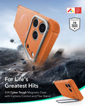 ESR Orange iPhone 18 Pro Max Tough Phone Case Magsafe with Stand For Life's Greatest Hits