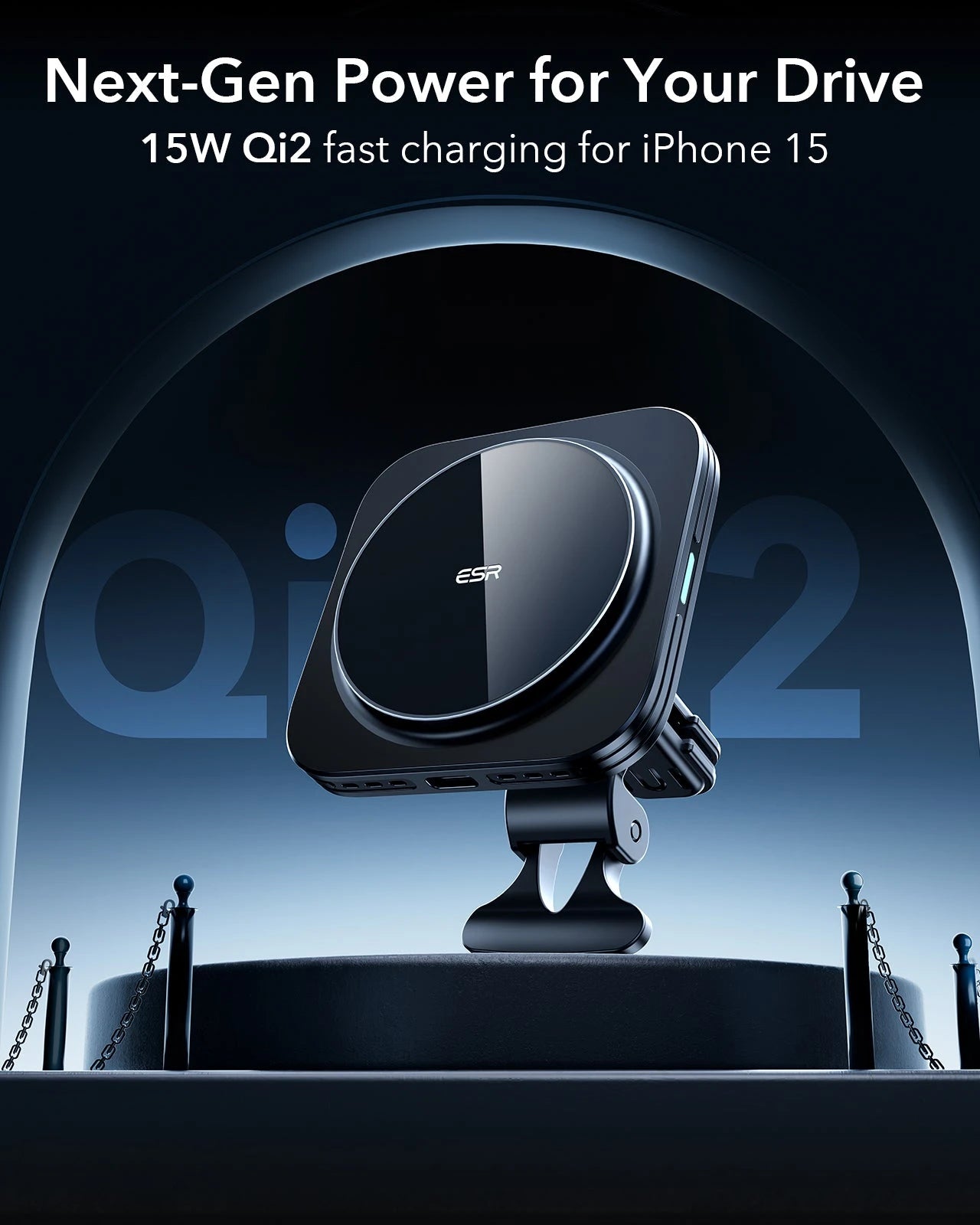 Qi2 Magnetic Wireless Car ChargerHalolock 2