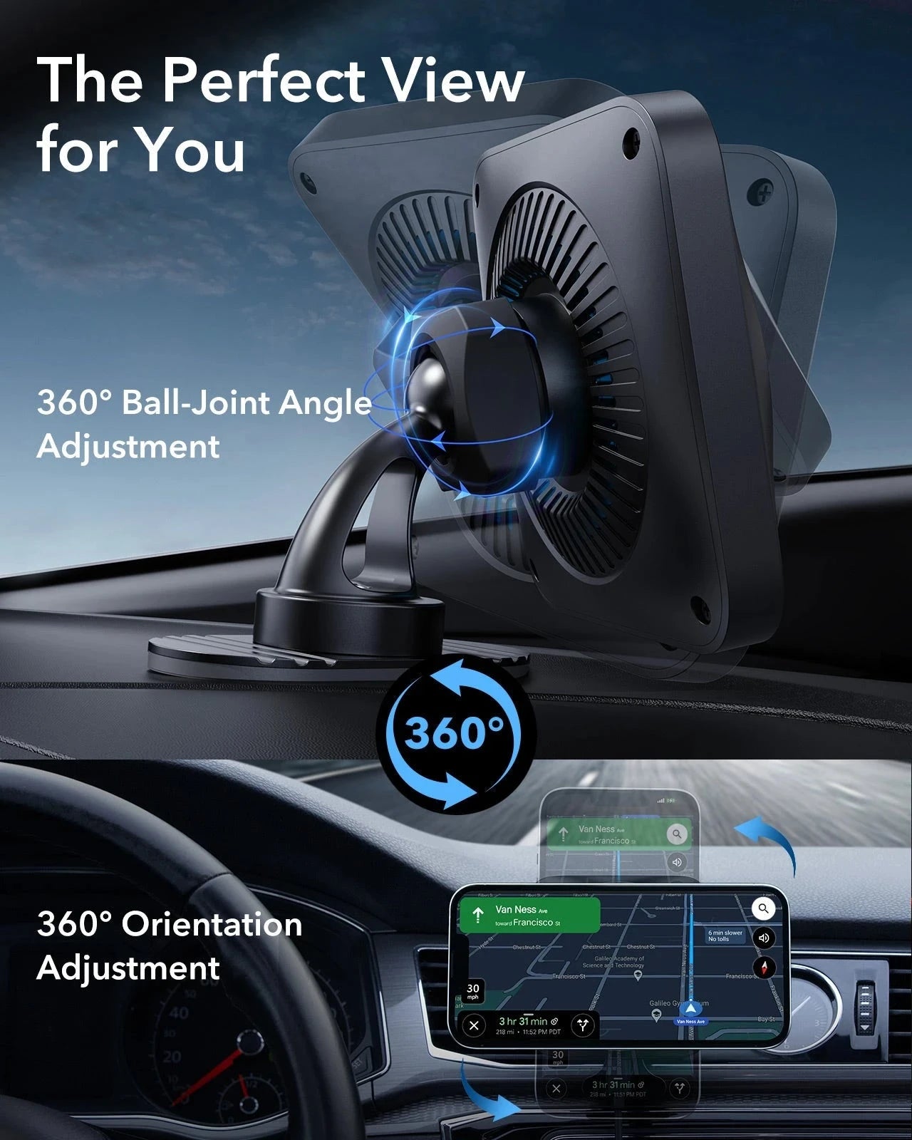 Wireless Car Charger with CryoBoost™ (HaloLock) - Wireless Charger ESR ESR