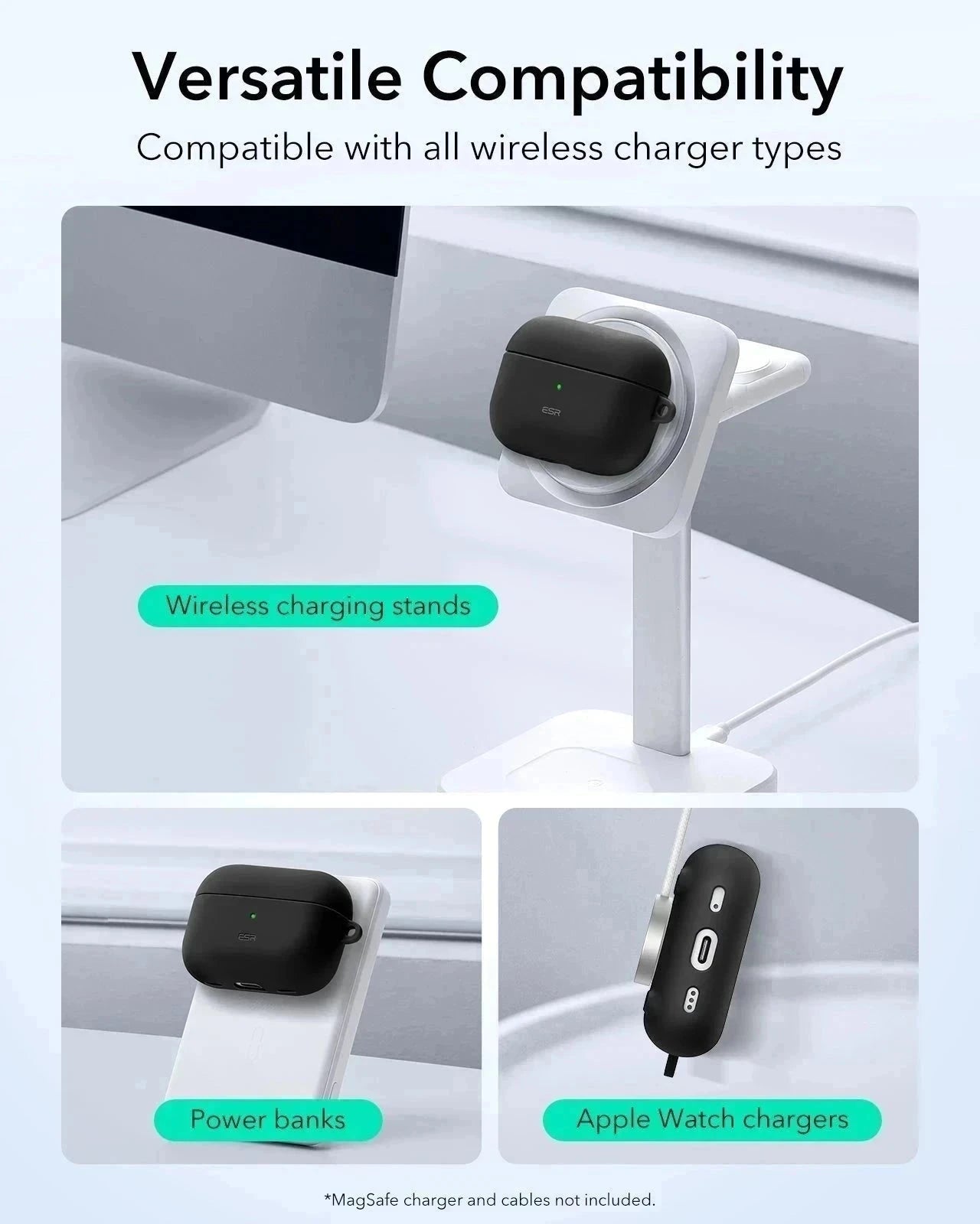 AirPods Pro (2023/2022/2019) Cloud Soft Case (HaloLock) - Black ESR ESR