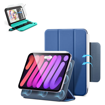 iPad mini (A20 Pro) Rebound Magnet-Hülle – Schreib- & Schutz-Bundle - Navy Blue