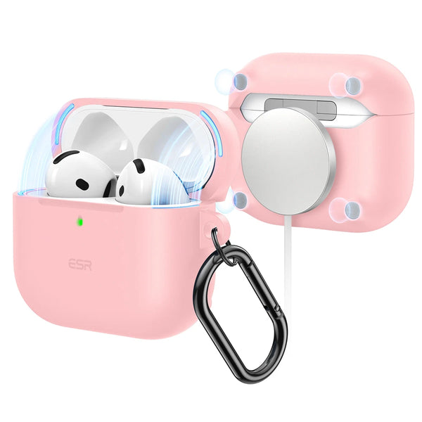 Silicone Pink AirPods 4 MagSafe Charging Case - ESR Cloud Soft