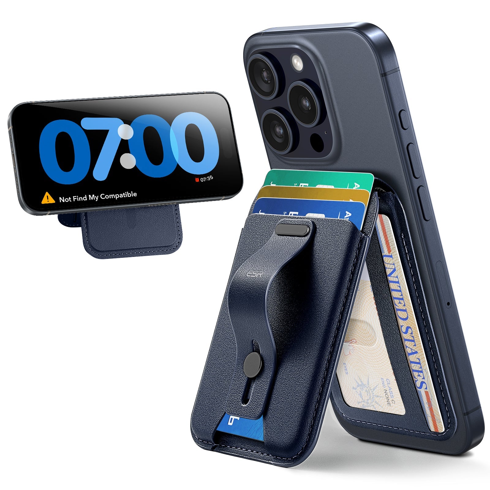 Grip Wallet Stand (HaloLock) - Dark Blue ESR ESR