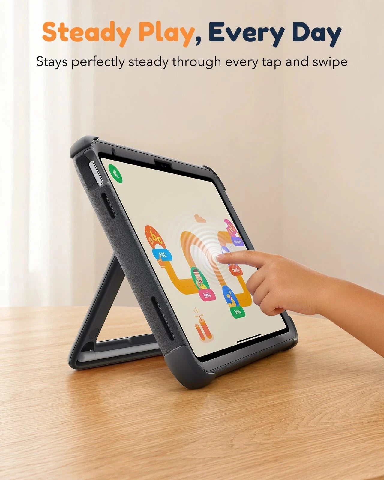 Black Kids 11-inch iPad A16 Case & Armorite Screen Protector