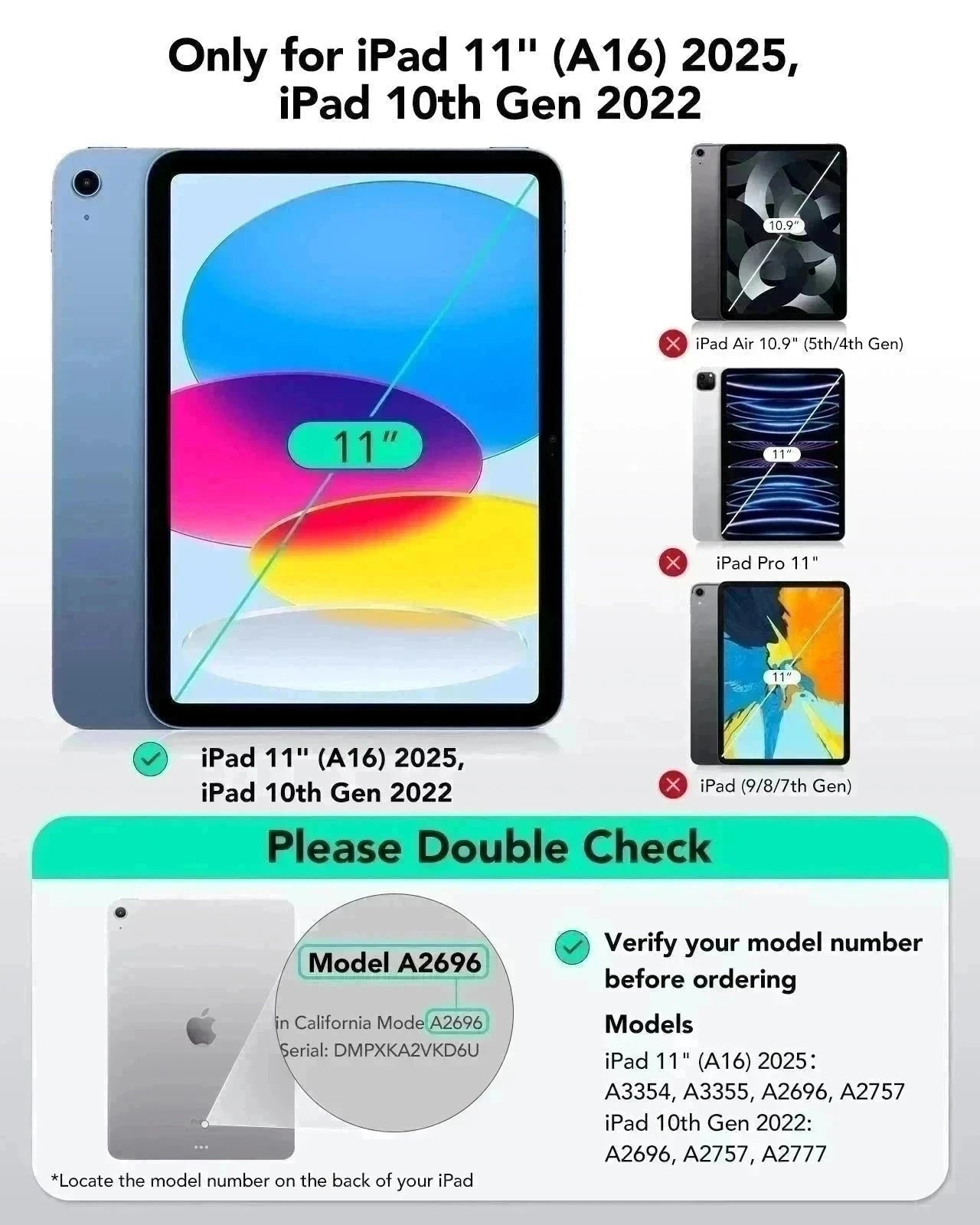 iPad 11th(A16) 2025 case with keyboard