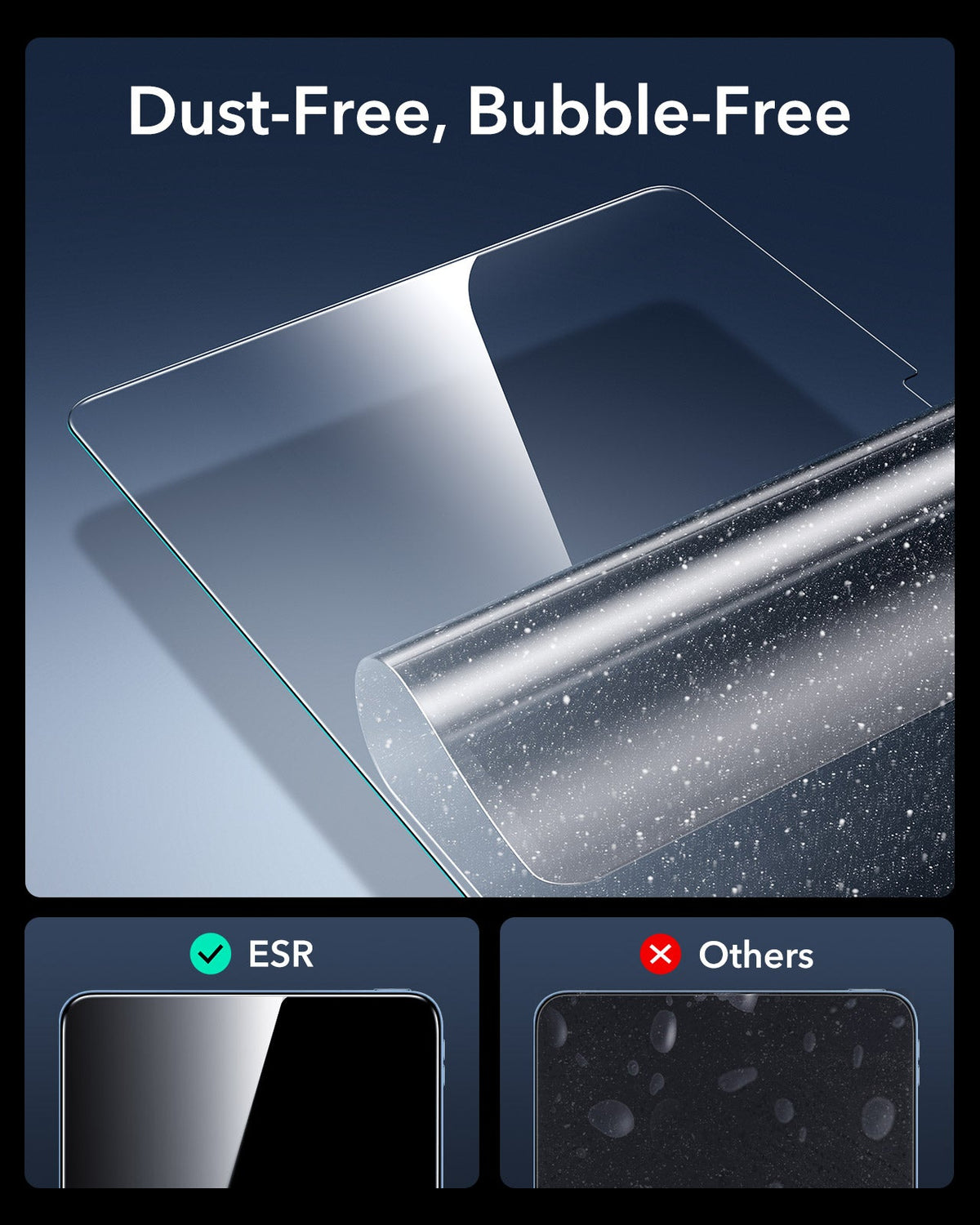 Flex keyboard case with screen protector-DUST-FREE,BUBBLE-FREE