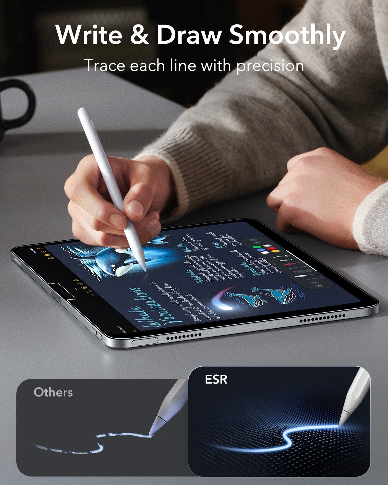 iPad 10th Generation UltraFit Armorite® Paper-Feel Screen Protector – 2 Pack ESR ESR