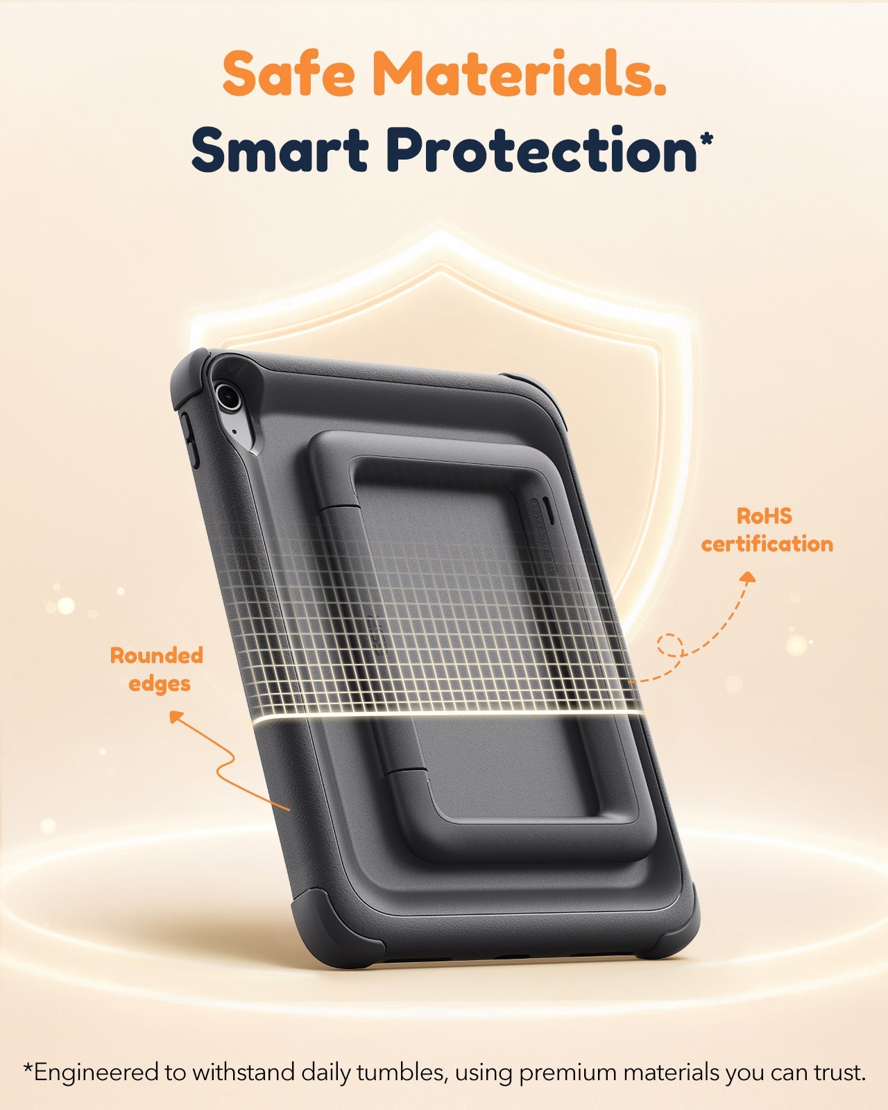 Black Kids 11-inch iPad A16 Case & Armorite Screen Protector