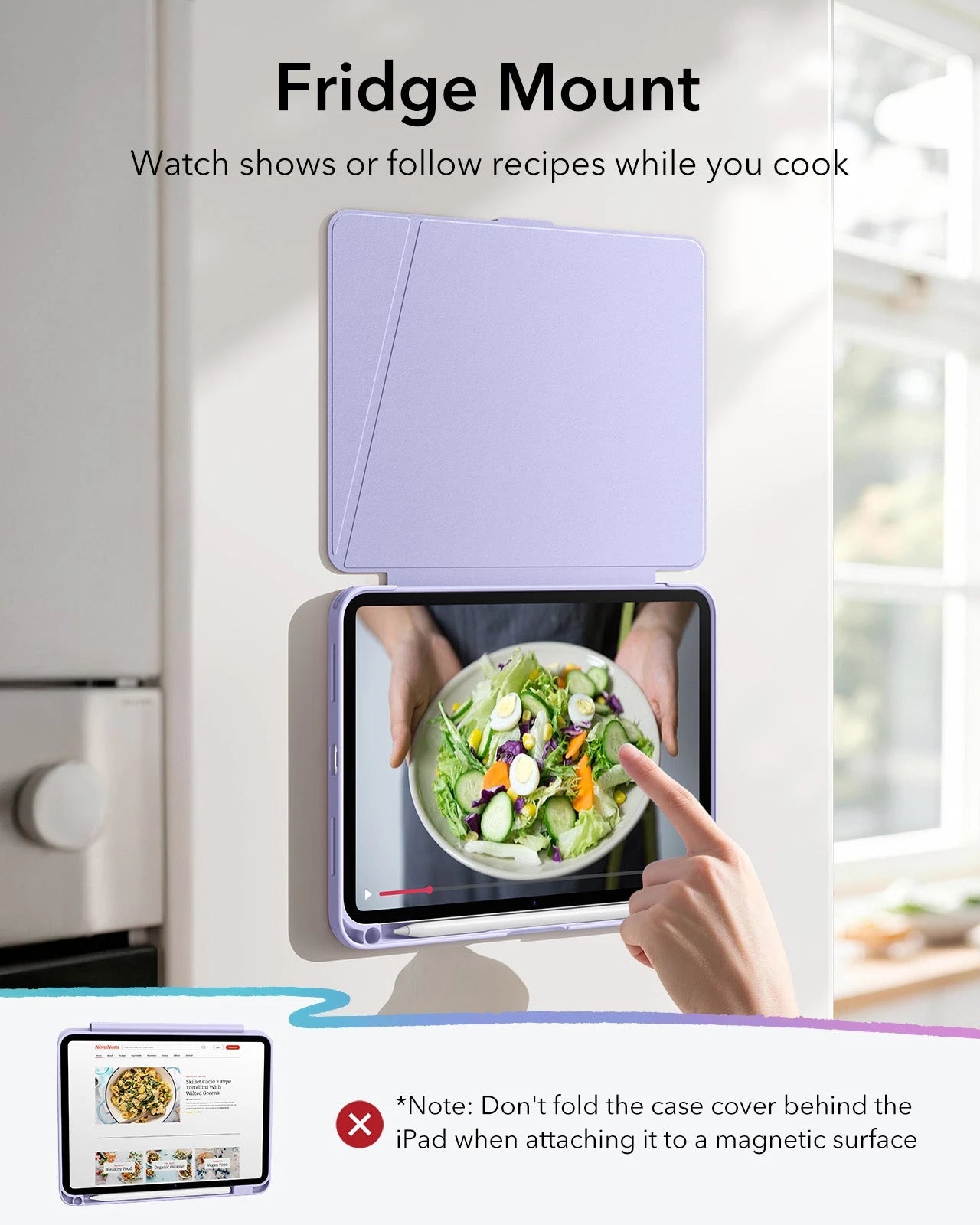 iPad 11" (A16) 2025 Bundle Flip Magnetic Case with Pencil Holder & Armorite® Protection - Light Purple ESR ESR