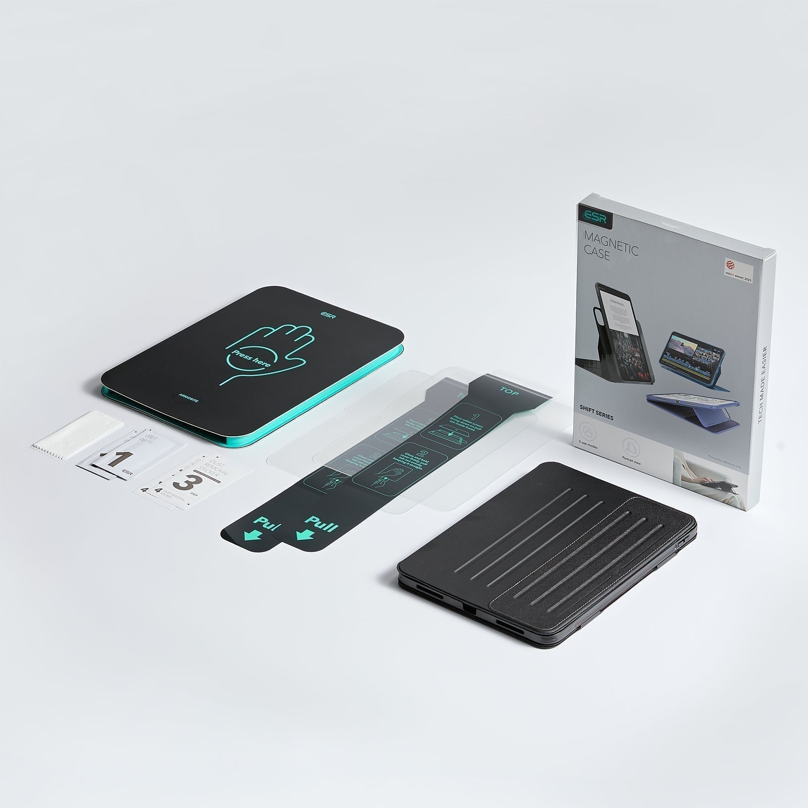 Titanium Magnetic iPad A16 Case & 5x Stronger Paper-Feel Guard