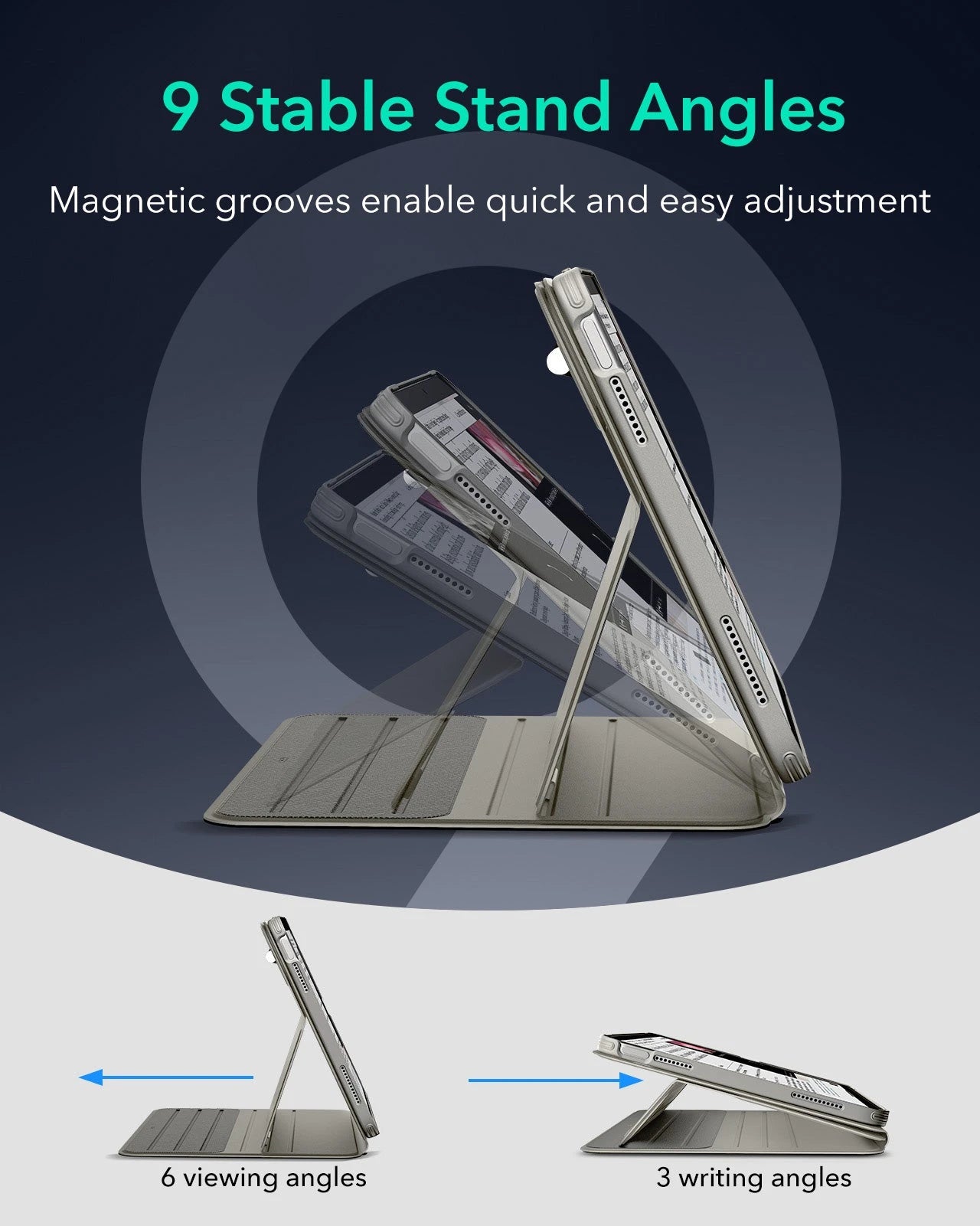 Titanium Magnetic iPad A16 Case & 5x Stronger Paper-Feel Guard