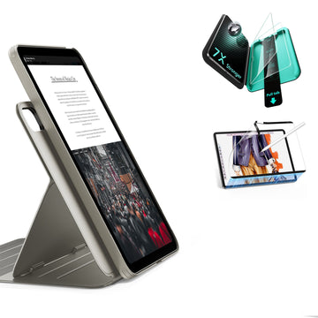 iPad 11" (A16) 2025 Bundle Shift Magnetic Case, Papel-Feel Magnetic & Armorite® Protection - Titanium