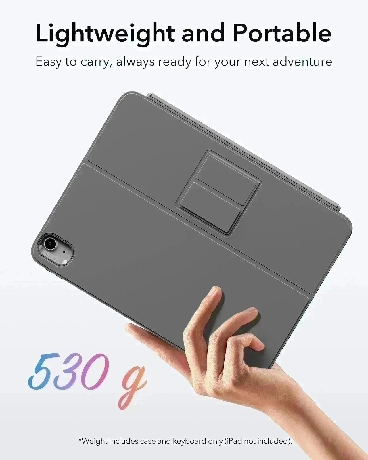 Gray Detachable iPad 10th Gen Keyboard Case with Pencil Bundle | ESR