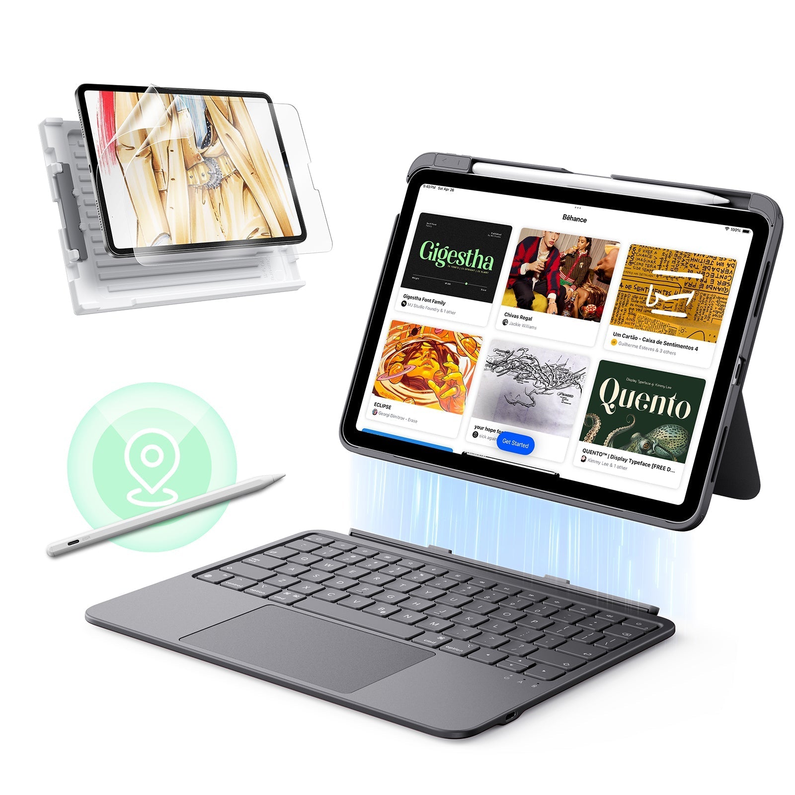 iPad 11th Gen Keyboard Case - Slim, Backlit & Apple Pencil Ready | ESR