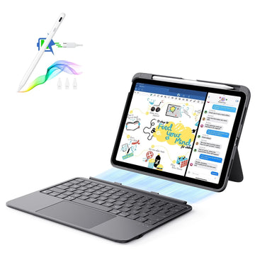 iPad 11" (A16) 2025 Flex Keyboard Case (Detachable) With Digital Pencil Bundle  - US Layout-Dark Gray ESR ESR