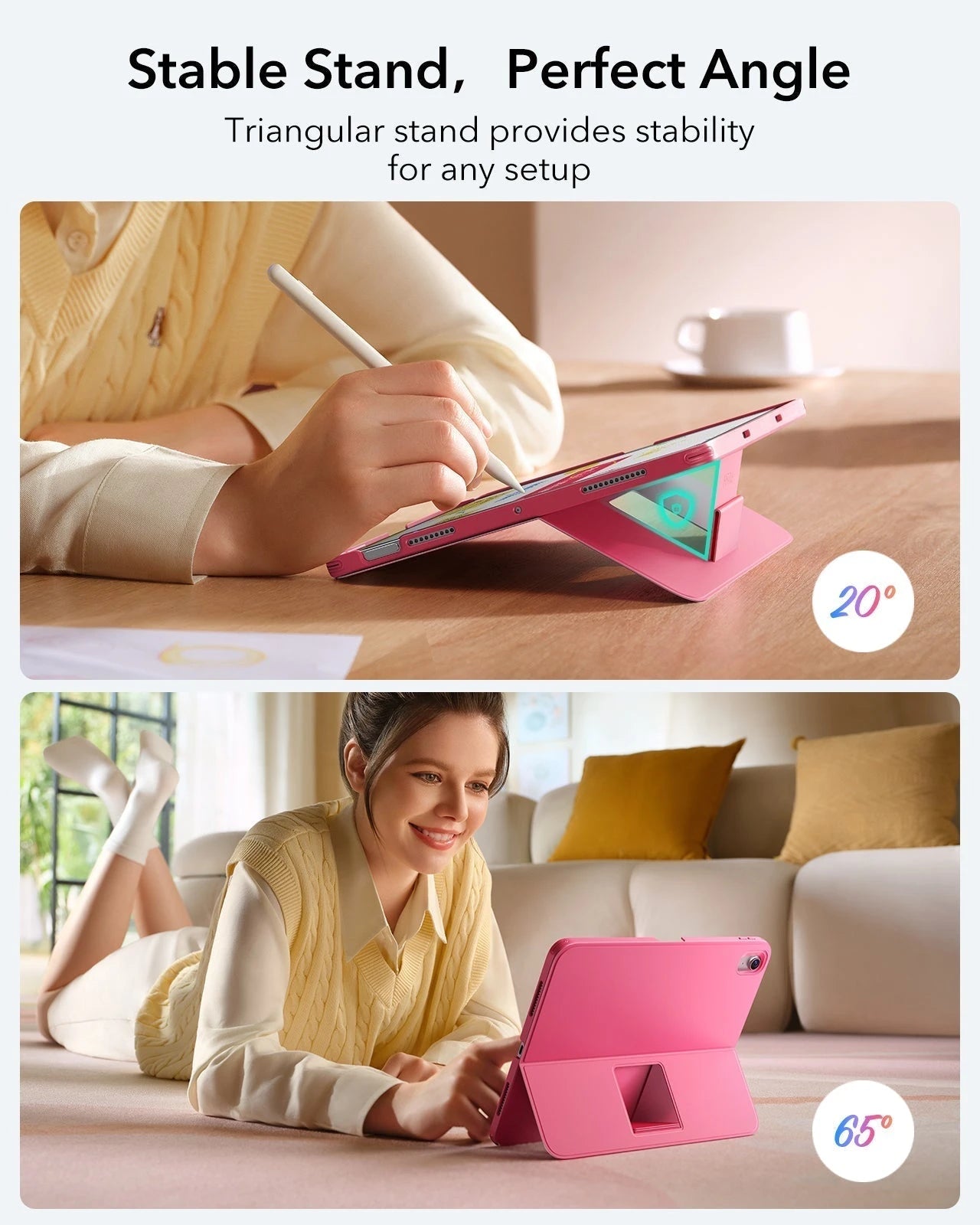 Flex keyboard case with detachable--stable stand，perfect angle