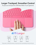 Flex keyboard case with detachable-Larger Trackpad，Smoother Control