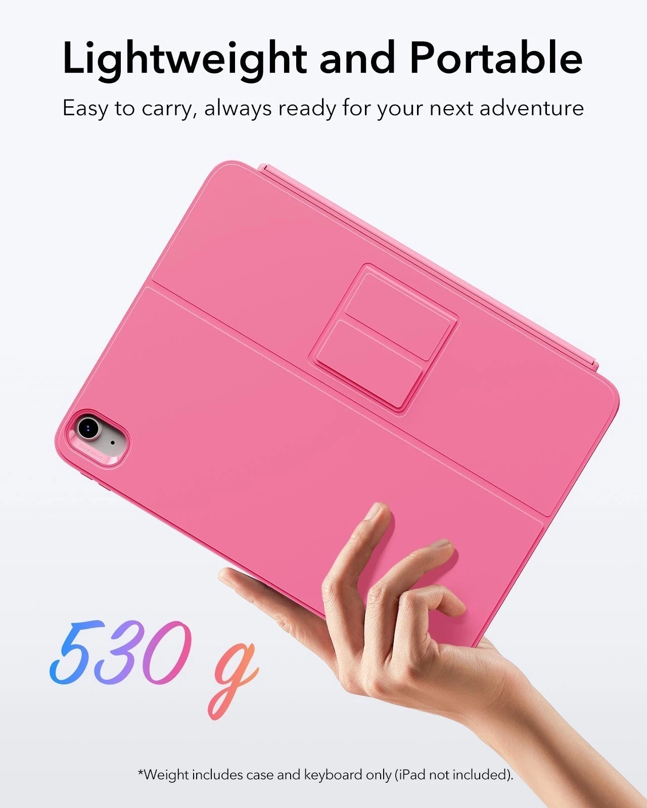 Flex keyboard case with detachable--lightweight and portable easy to carry，always ready for your next adventure