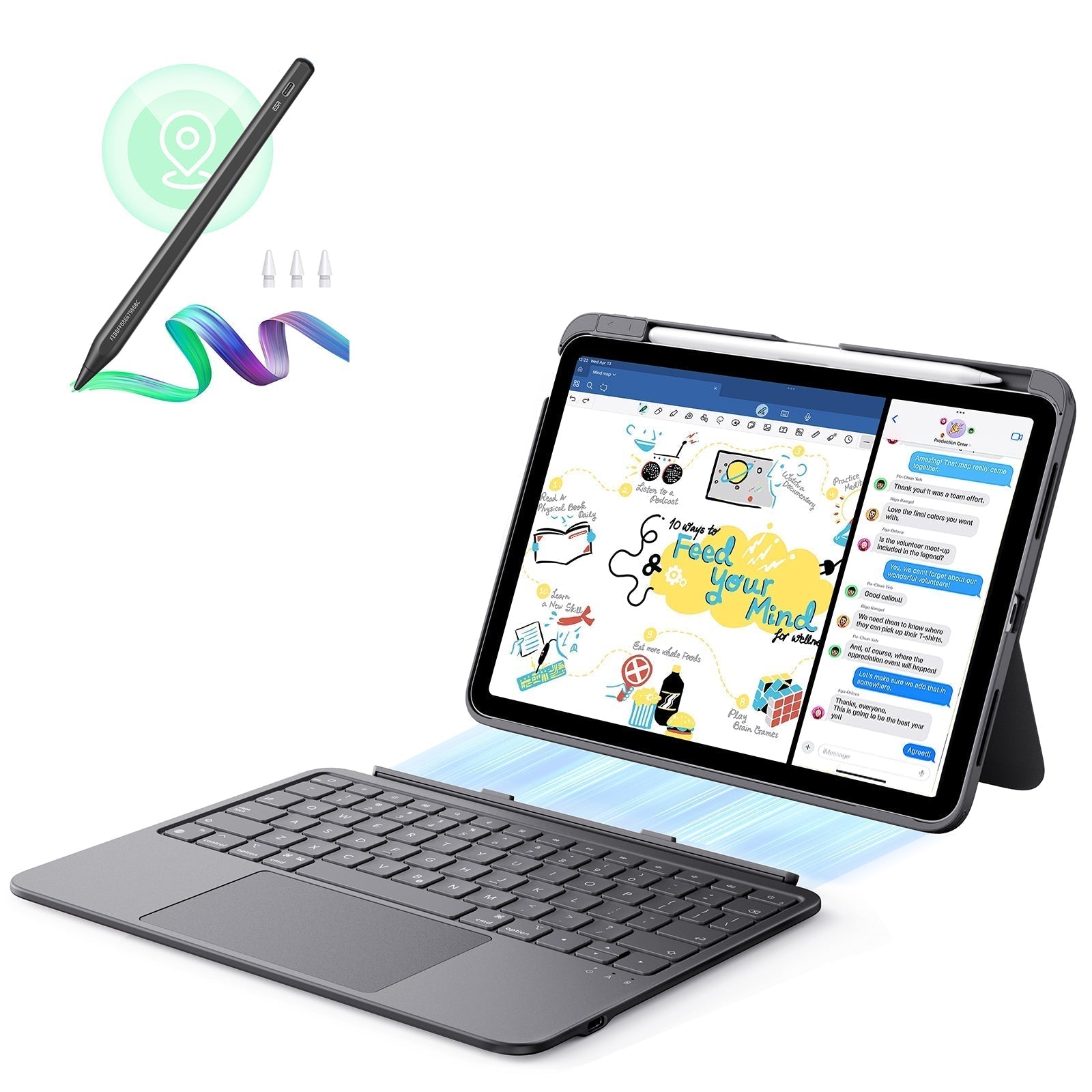 Detachable iPad 10th Gen Keyboard Case & Geo Find-My Pencil | ESR Flex