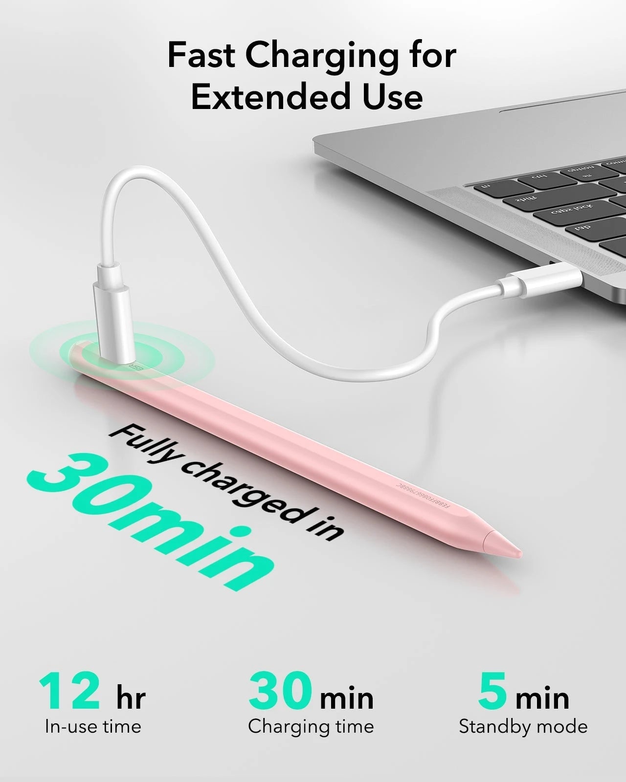 Stylish Pink iPad A16 Keyboard Case & Geo Trackable Pencil | ESR Flex