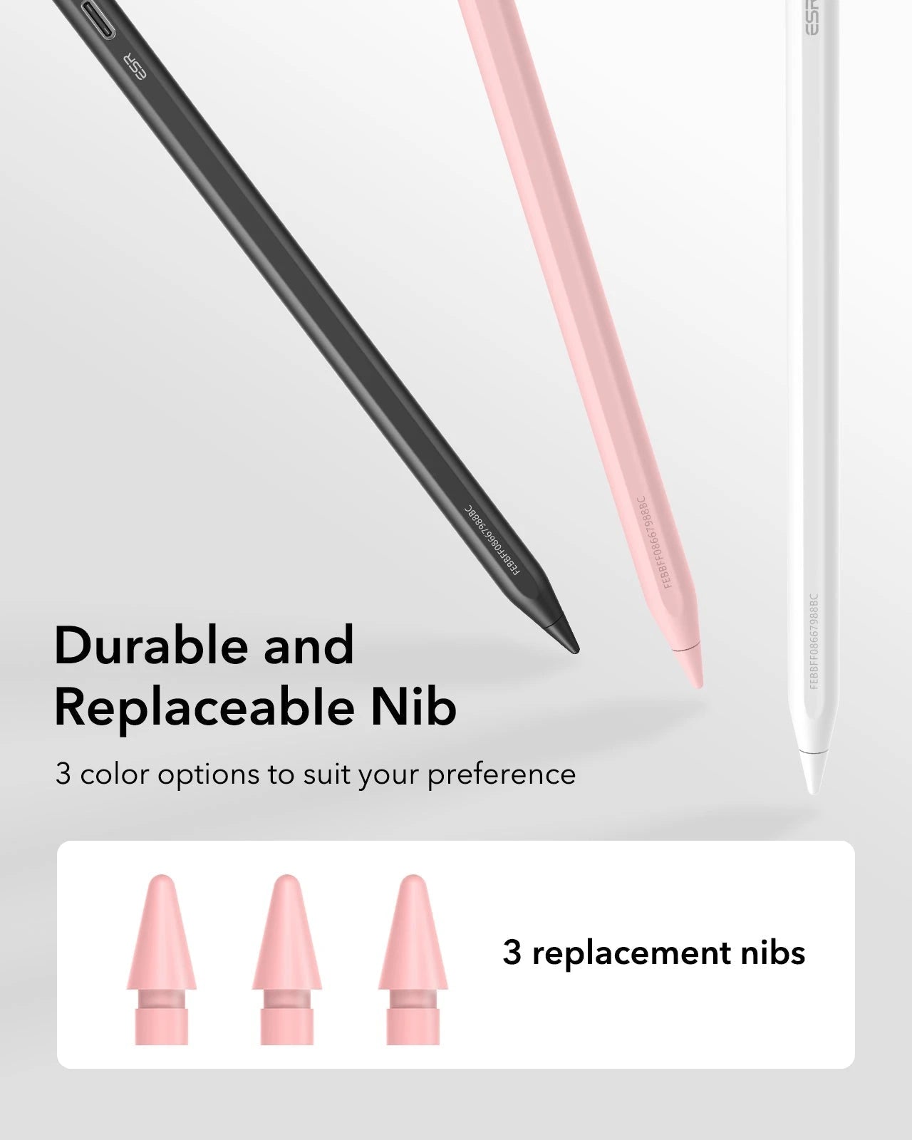 ESR iPad 10th Gen Pink Flex Detachable Keyboard Case & Geo Pencil