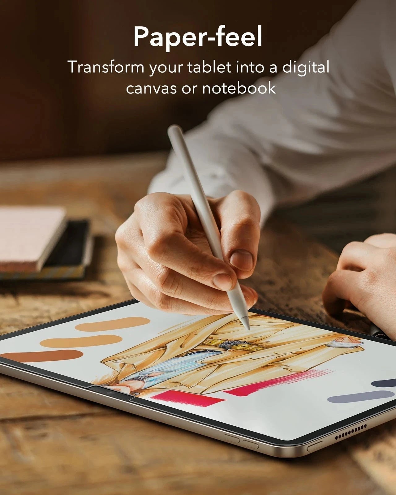 iPad 11" (A16, 2025) Rebound Magnetic Keyboard Case Paper-Feel Bundle - UK Layout-Black ESR ESR