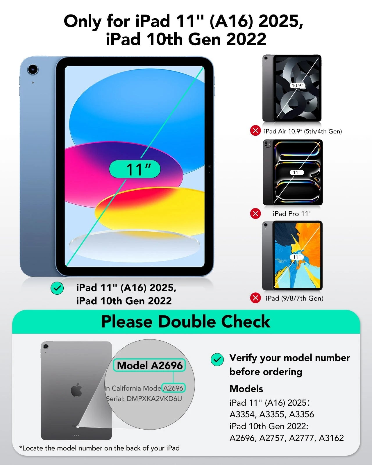 Black iPad 10th Generation Magnetic Keyboard Case | ESR Rebound